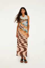 Multicolor Copacabana Beach Sleeveless Blouse