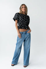 Terri Polka Dot Peplum Top FINAL SALE