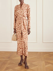 Laura floral-print silk midi dress