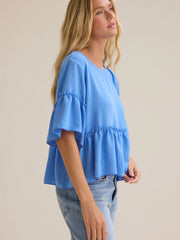 Jackie Ruffle Sleeve Top