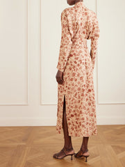 Laura floral-print silk midi dress