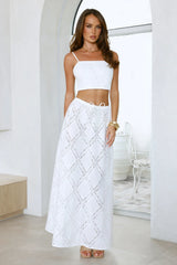 Ocean Air Oasis Crop Top White