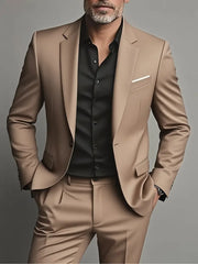 Men’s Two-Piece Slim Fit Suit – Tailored Formal Set for Business & Evening Wear