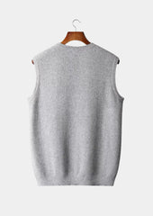 Men’s Crew Neck Vest – Minimalist Sleeveless Layer