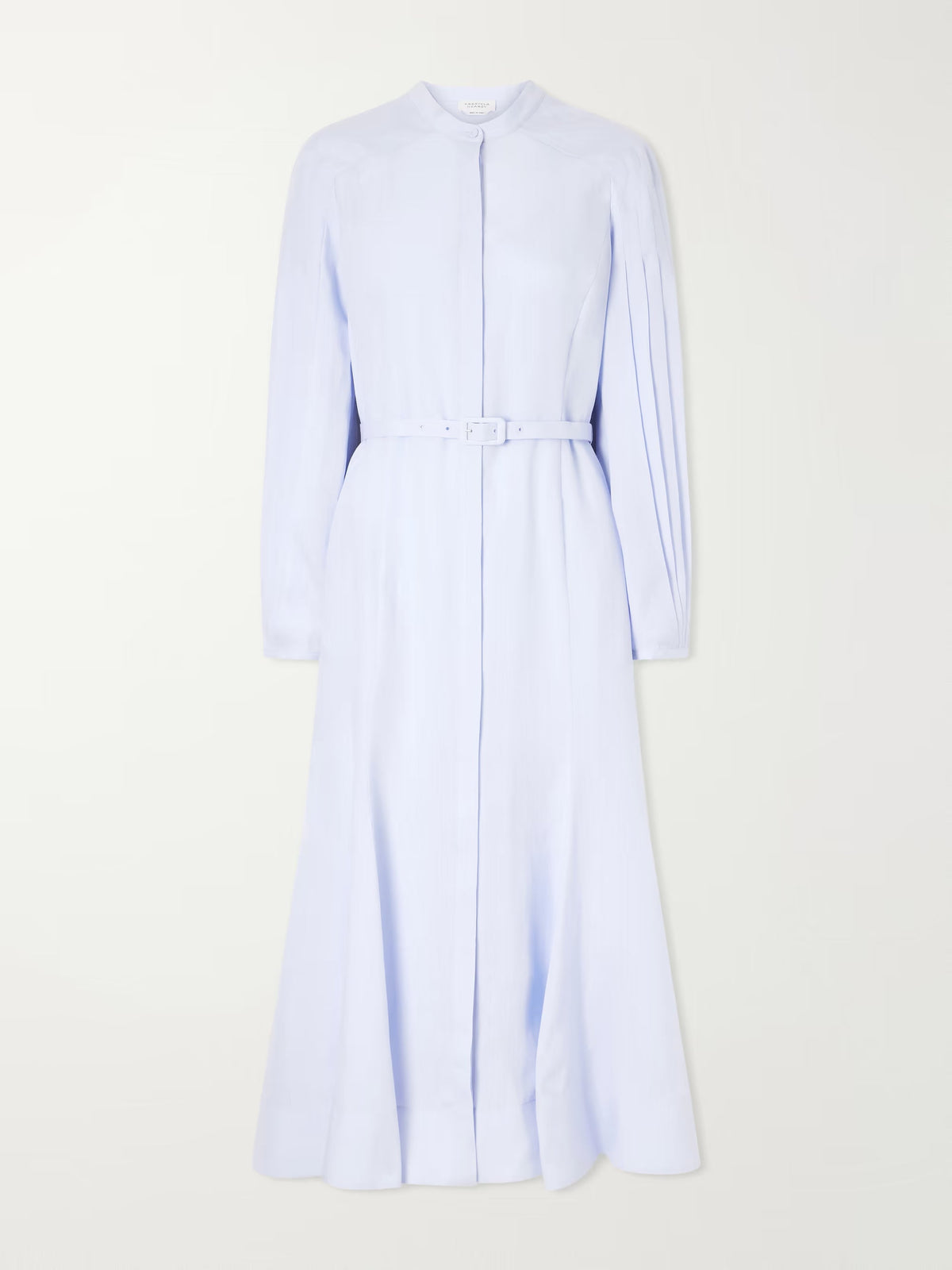 Lydia belted linen midi dress