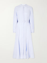 Lydia belted linen midi dress