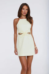 Tulip Whisper Mini Dress Yellow