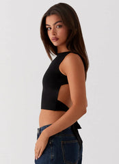 Saskie Crop Top - Black