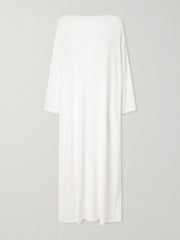 Odet draped silk and cotton-blend midi dress