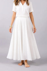 Bianca Pleated Maxi Skirt