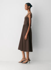 Revive Poplin Dress-Limited Edition — rich mocha brown