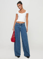 Rehna Short Sleeve Top White