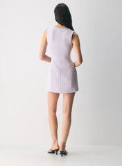 Japanese crepe button-up mini dress