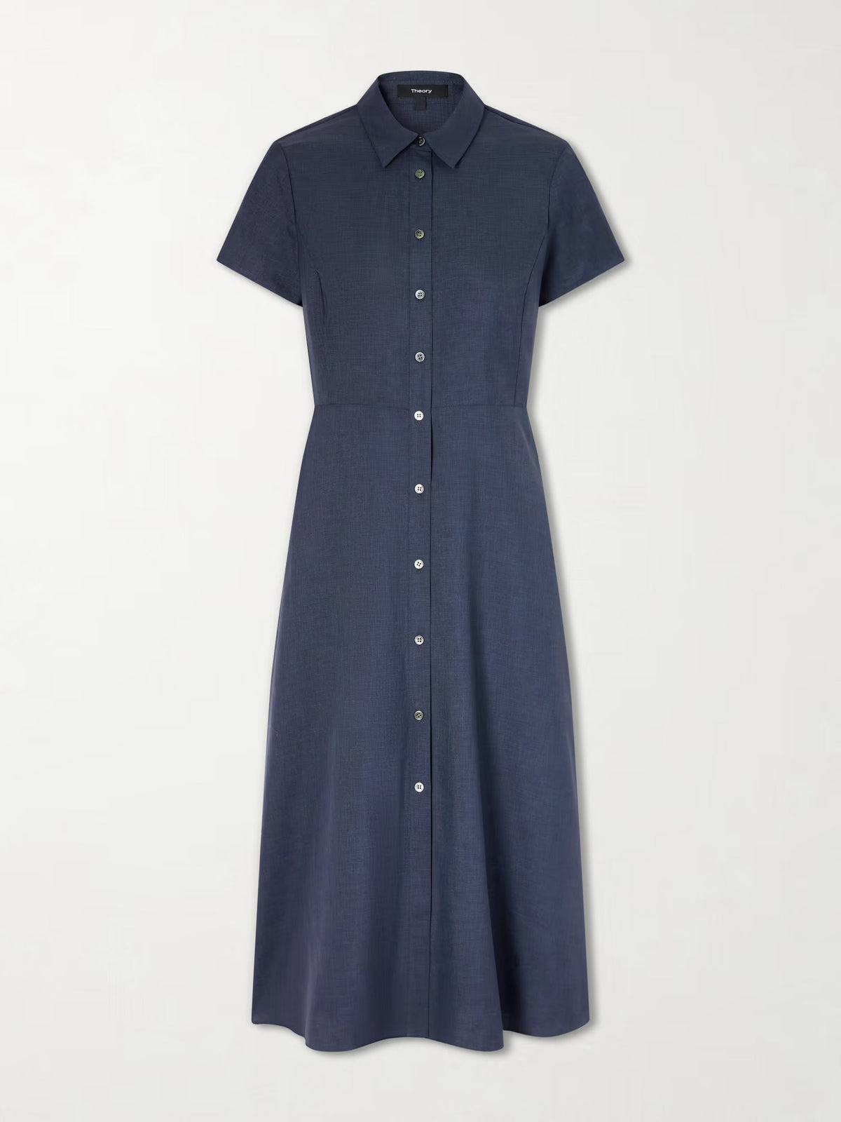 Belted pleated satin midi dress
