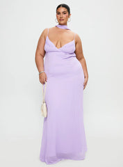 Jadira Scarf Maxi Dress Purple Curve