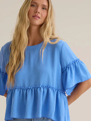 Jackie Ruffle Sleeve Top