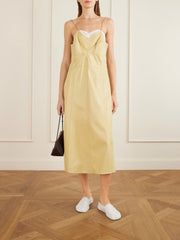 Fia leather midi dress