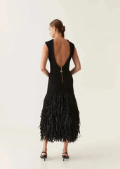 Audrey Fringe Midi Dress