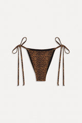 x BELLA HADID Mackenzie String Bikini Bottom - Lucky Leopard