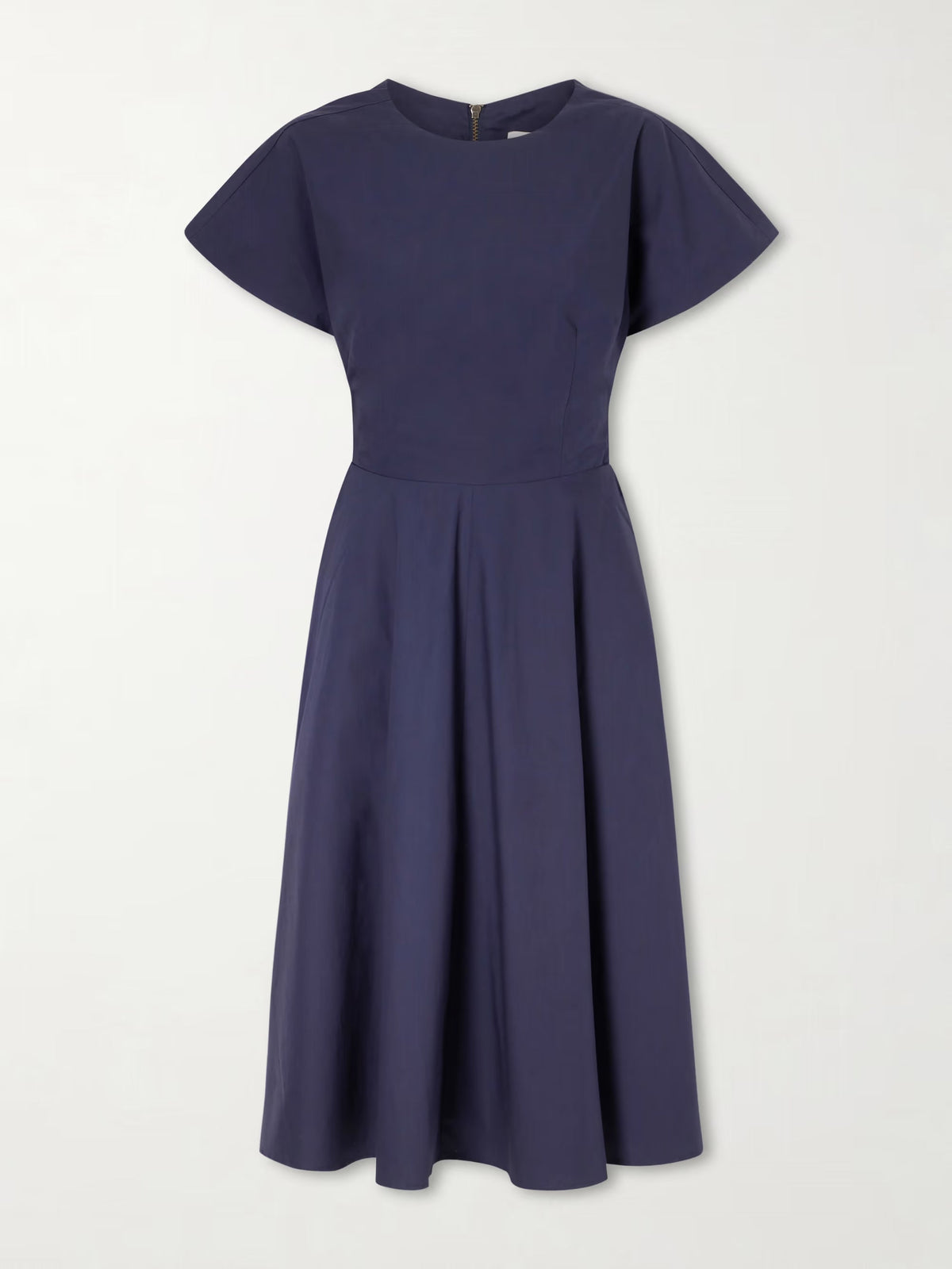 Buttercup pleated cotton-taffeta midi dress