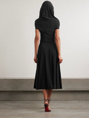 Off-the-shoulder jersey midi dress