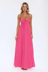 A Little Drama Strapless Maxi Dress Pink