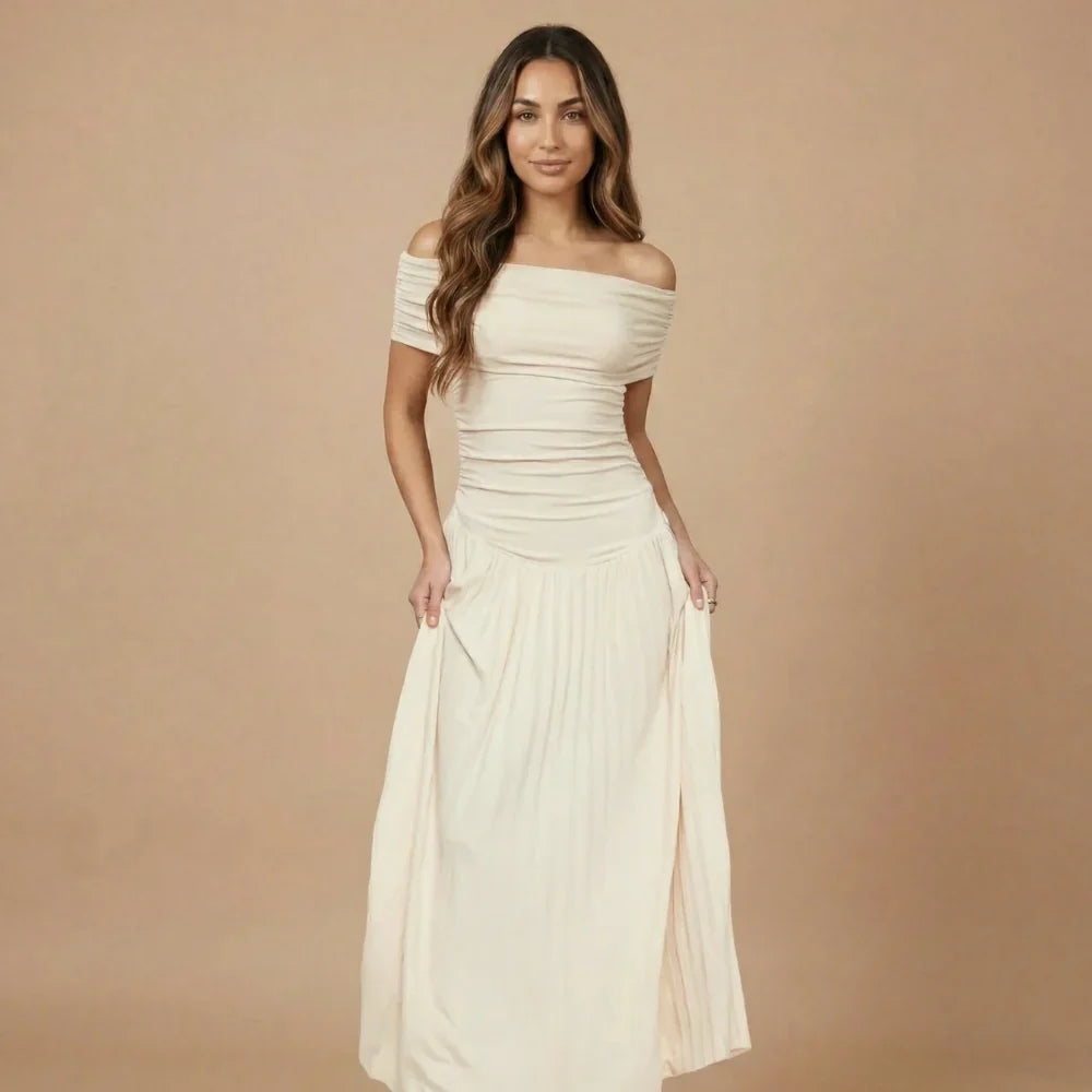 Adriana Ruched Maxi Dress