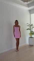 Nadalia Mini Dress - Baby Pink