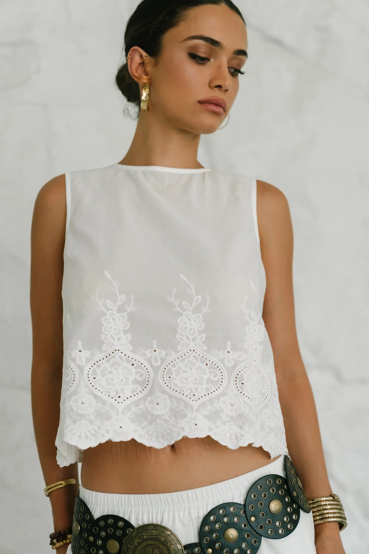 Miley Embroidered Tank Top