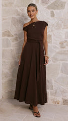 Gemma Maxi Dress - Chocolate