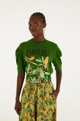Green Nature Lovers Puff Sleeve T-Shirt