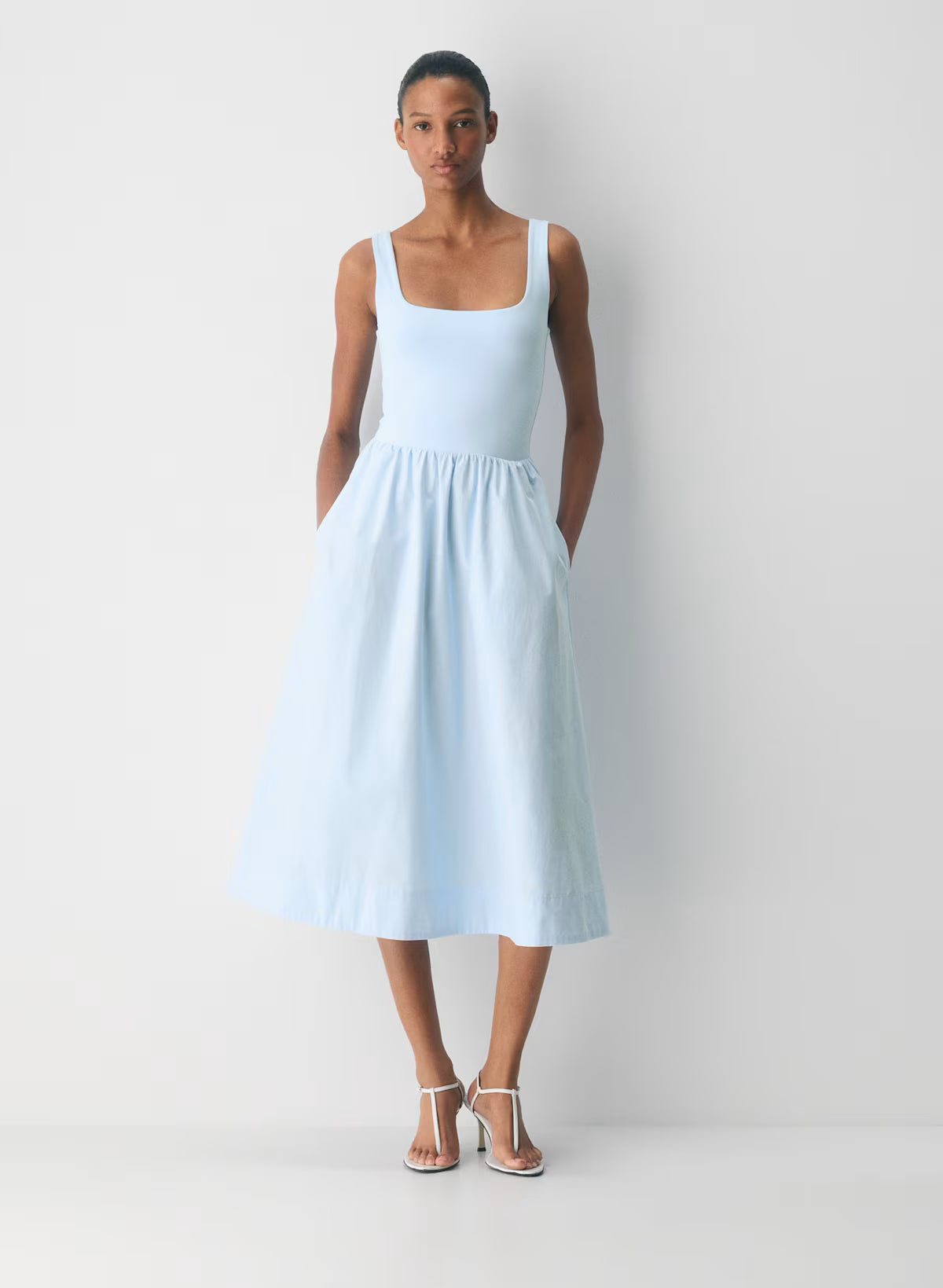 Revive Poplin Dress-Limited Edition — villa blue