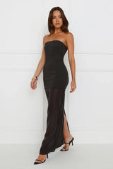 Chloe Sheer Maxi Dress Black