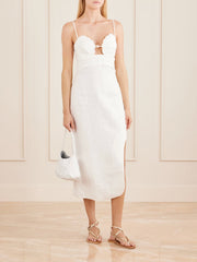 Linen midi dress