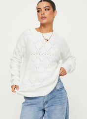 Pierce Pointelle Sweater Cream