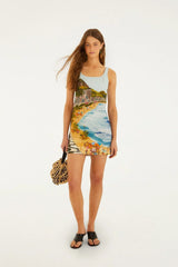 Multicolor Copacabana Beach Mini Dress