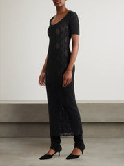Open-knit midi dress