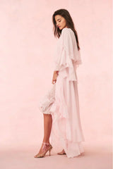 Collia Silk Maxi Dress - Pale Pink