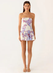 Mario Mini Dress - Purple Floral