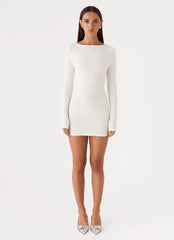 Allie Knit Mini Dress - Ivory