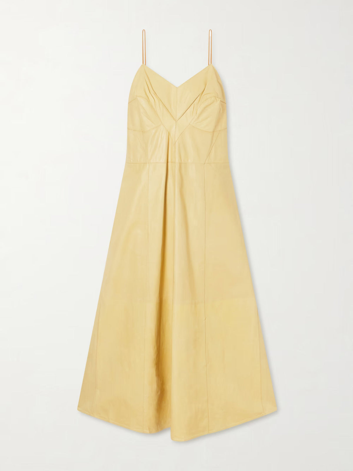 Fia leather midi dress