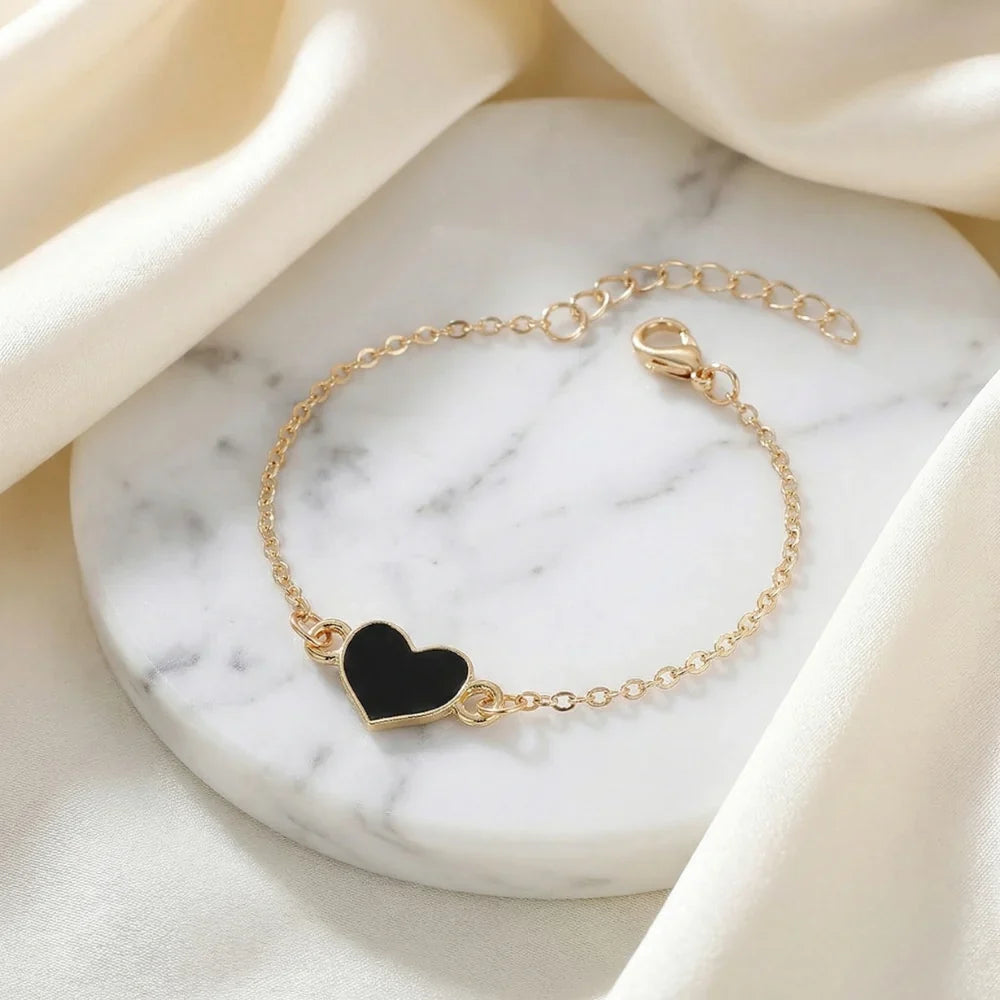 Heart Charm Chain Bracelet