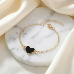 Heart Charm Chain Bracelet