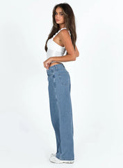 Maryanne Mid Rise Relaxed Jeans Mid Wash Denim