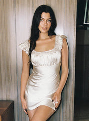 Ever After Mini Dress Cream