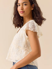 Libby Embroidered Babydoll Top