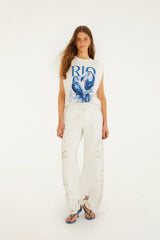 Off-White Toucan Rio Padded Shoulder  T-Shirt