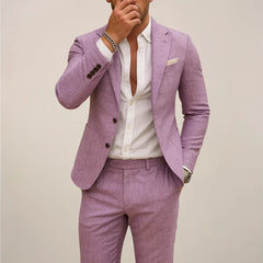 Warm Tones Two-Piece Suit – Lightweight Tailored Fit
