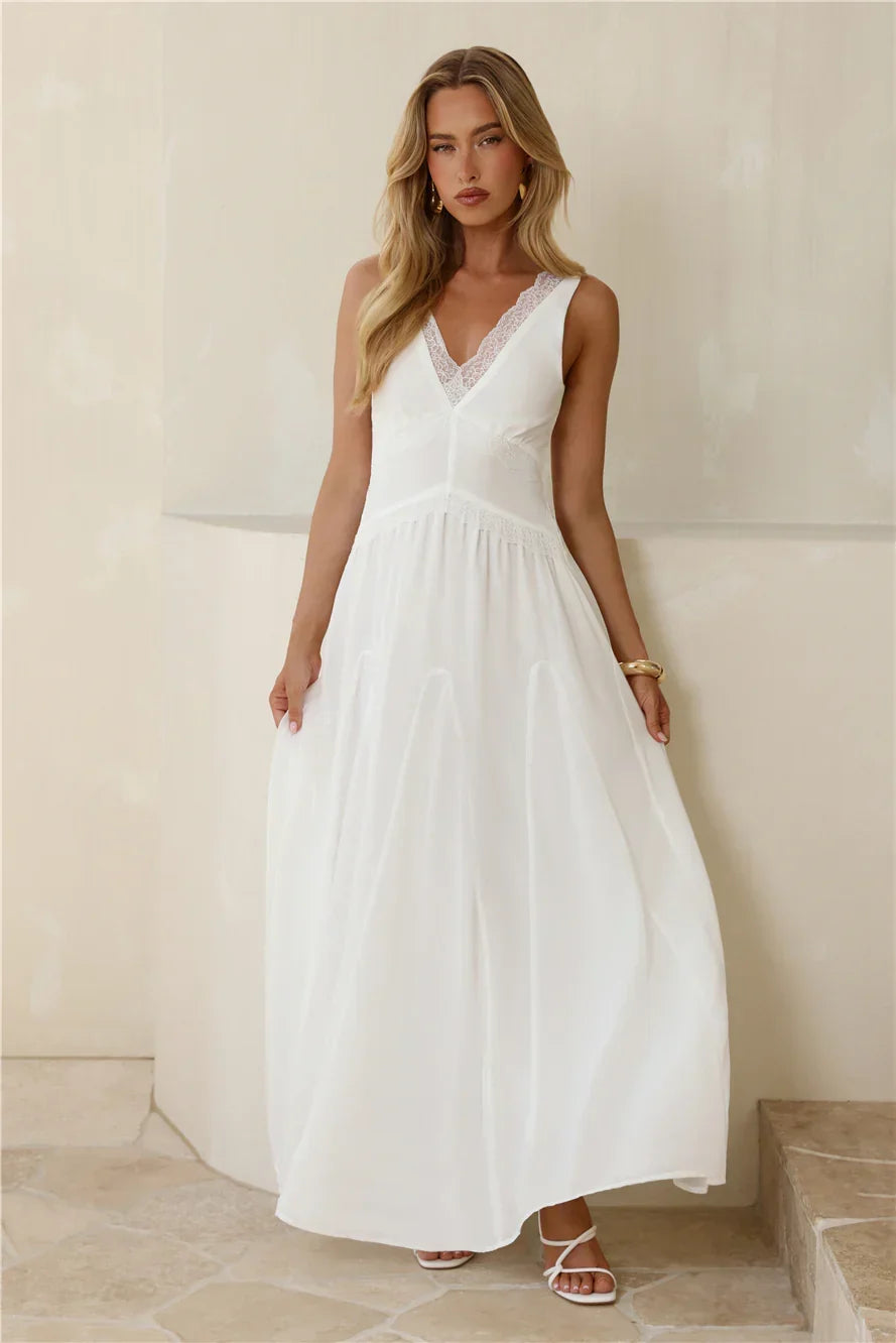 Salted Glow Maxi Dress White