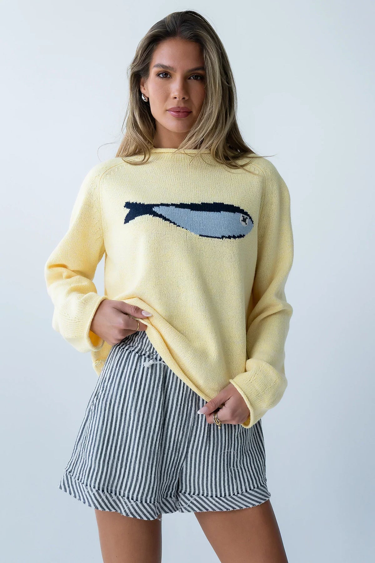 Brady Knit Sweater In Butter Yellow